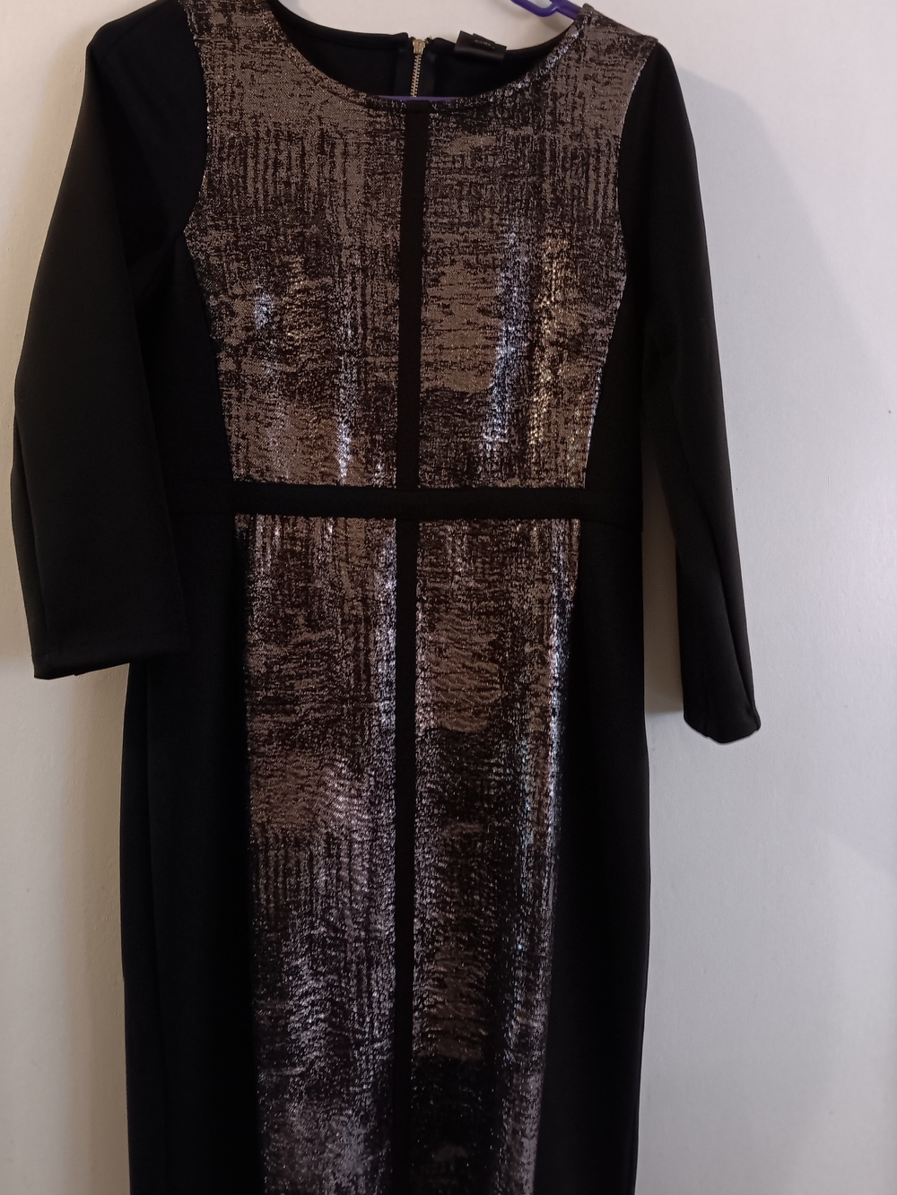 Womens New With Tags Worthington Black Metallic Dress
